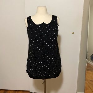 Black polka dot Old Navy luxe swing tank